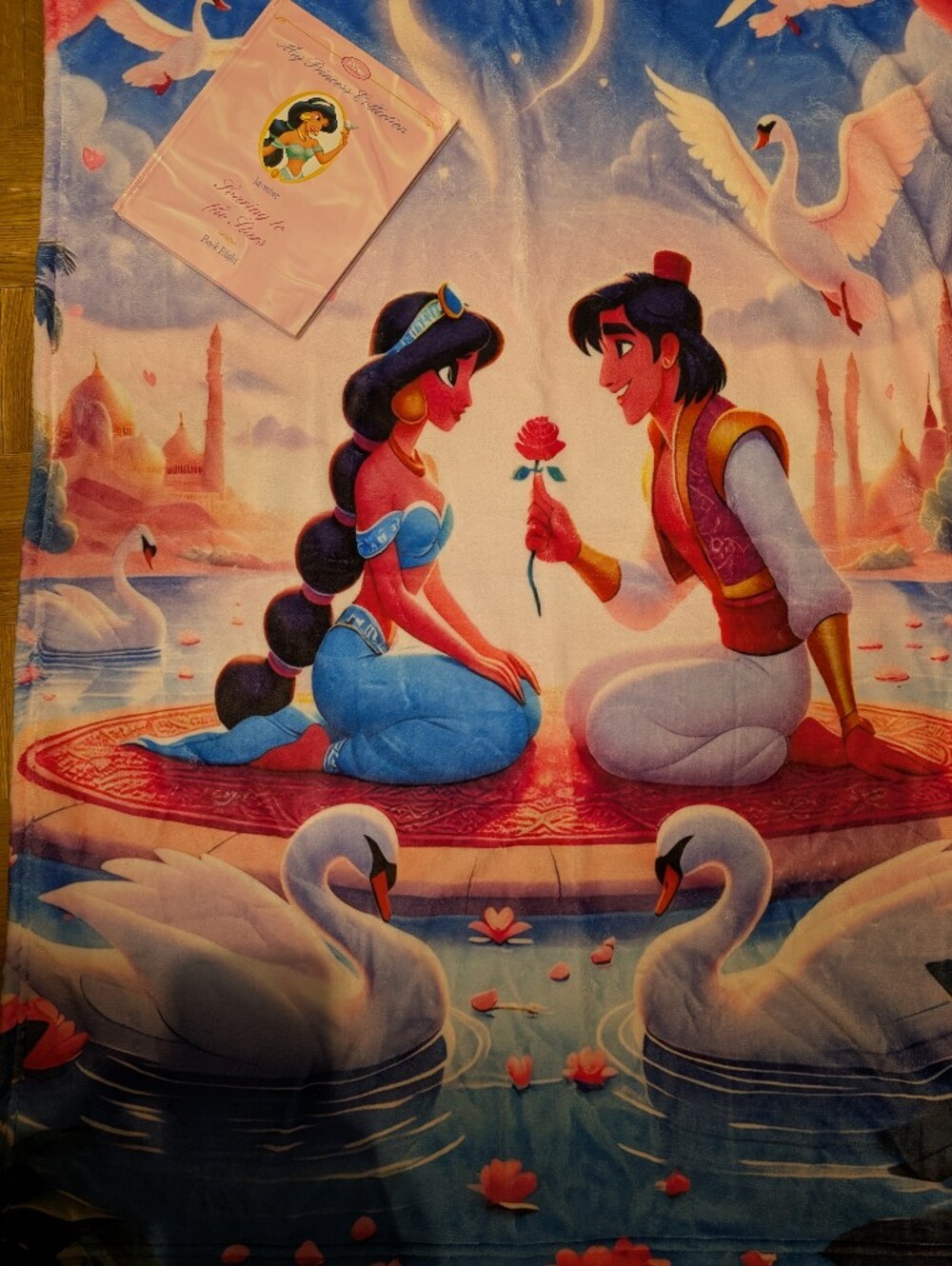 Disney Aladdin Princess Jasmine & Aladdin Cover Plus Book